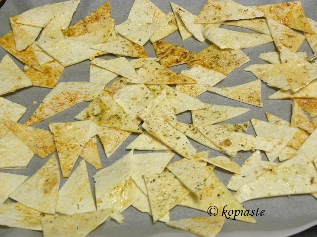 Baking tortillas
