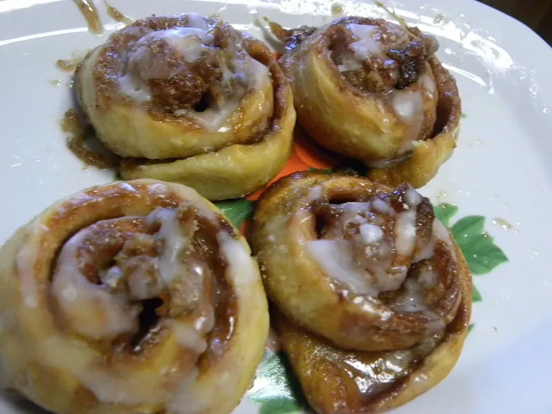 Sweet rolls with sugar glaze image