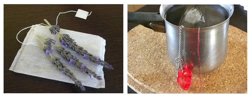 Collage lavender tea image