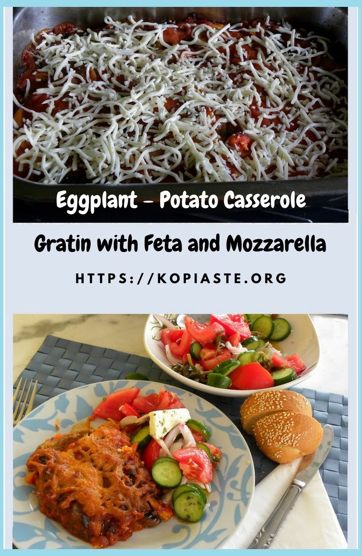 Eggplant – Potato Casserole Gratin with Feta and Mozzarella image