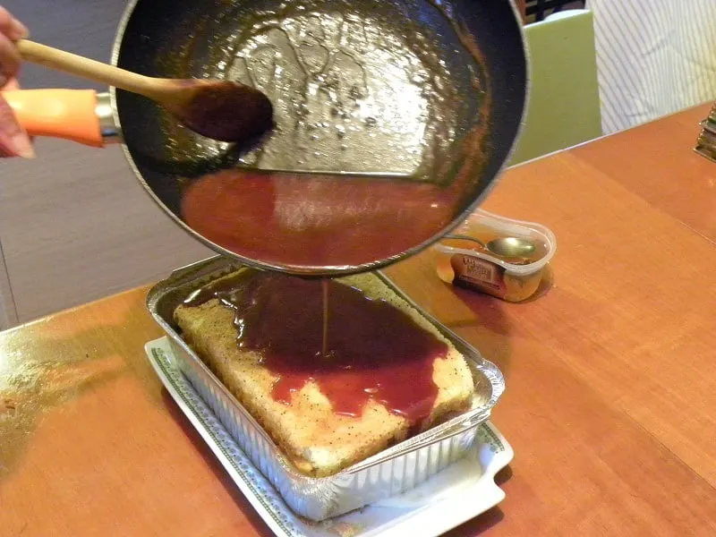 Pouring the caramel image