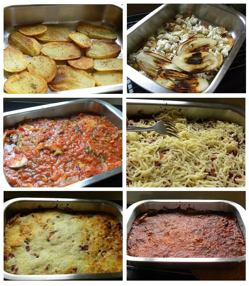 collage eggplants gratin image