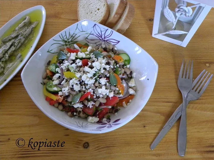 Black eyed peas Greek Salad5