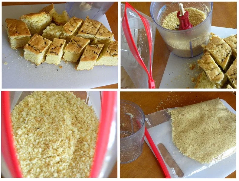 Collage bread crumbs