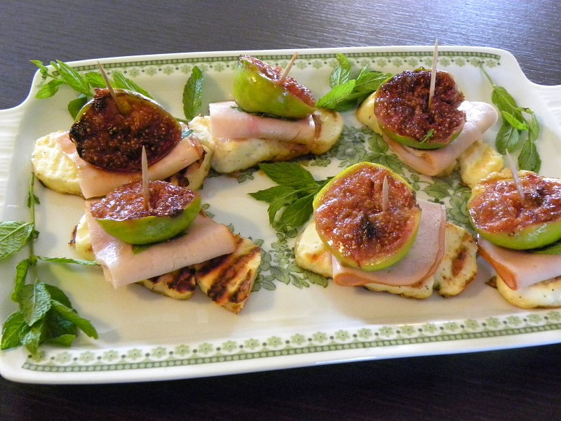 Halloumi and fig appetizer image