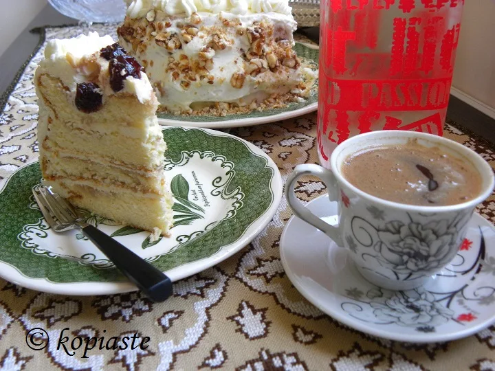 Cream Cheese Icing for birthday cake and greek coffee