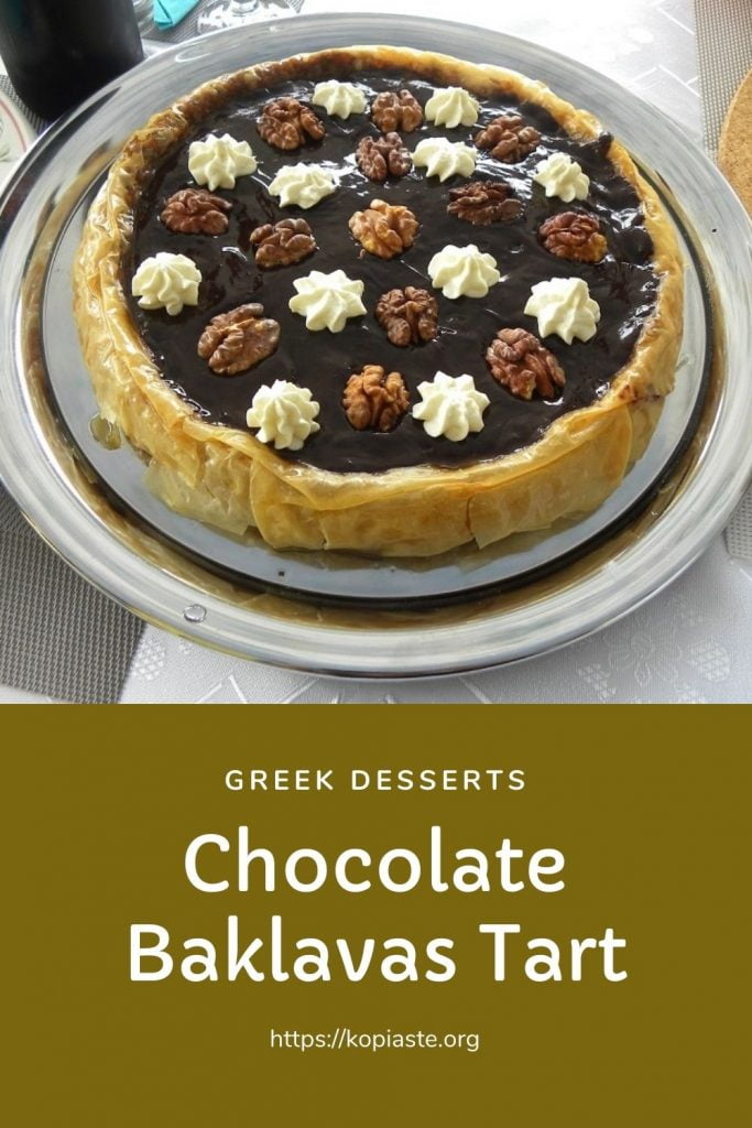 Collage Chocolate Baklavas Tart image