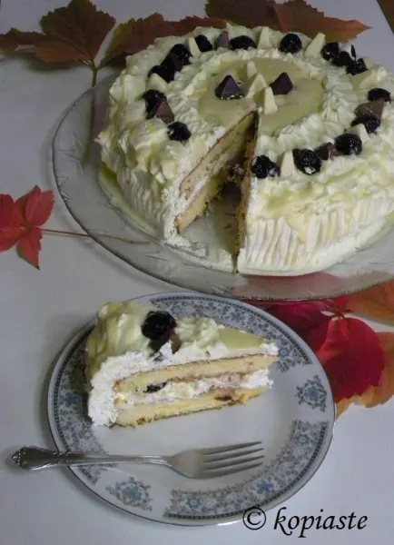 Piece of Toblerone cake