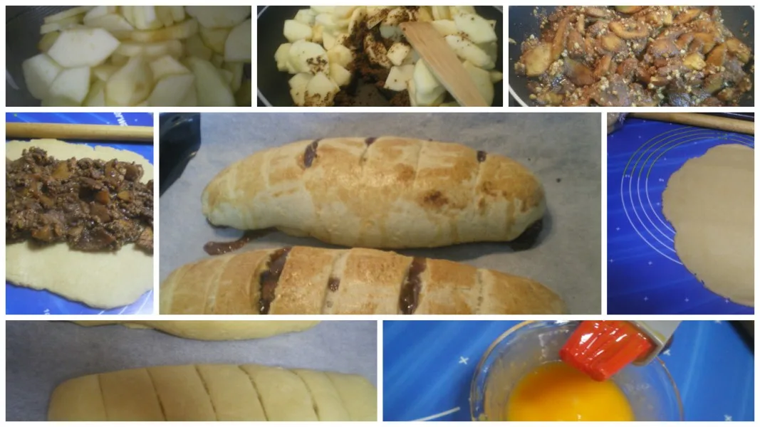 Collage apple strudel