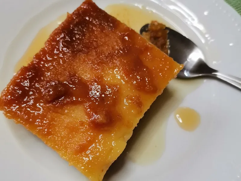 Caramelized Galatopita upside down image