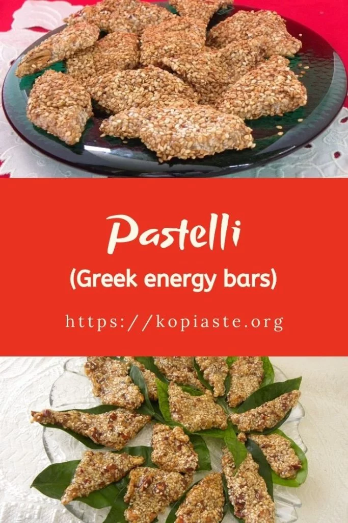 Collage pastelli with sesame seeds image