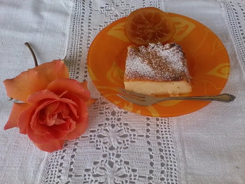 Galatopita with rose and orange image