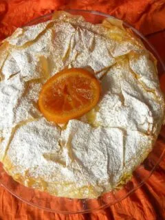 Portokalopita orange pie image