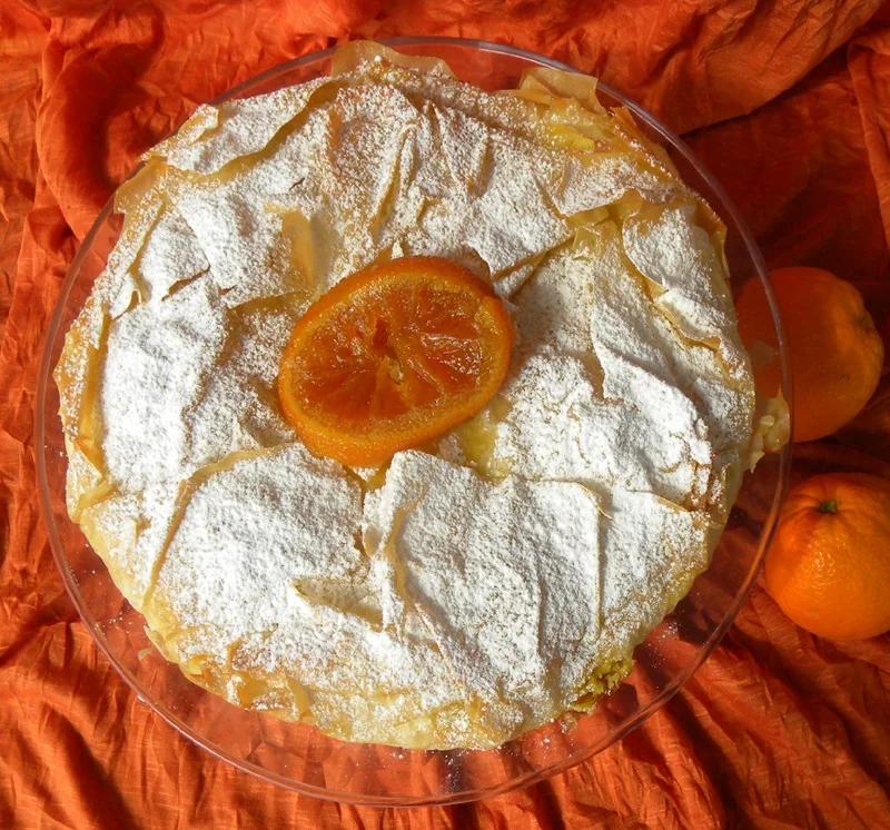 Portokalopita orange pie image
