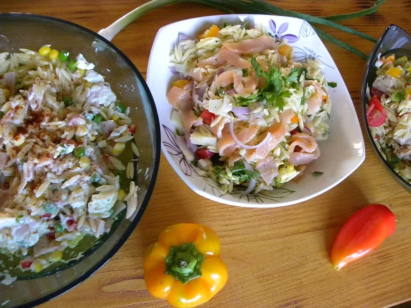 Salmon and orzo salad image
