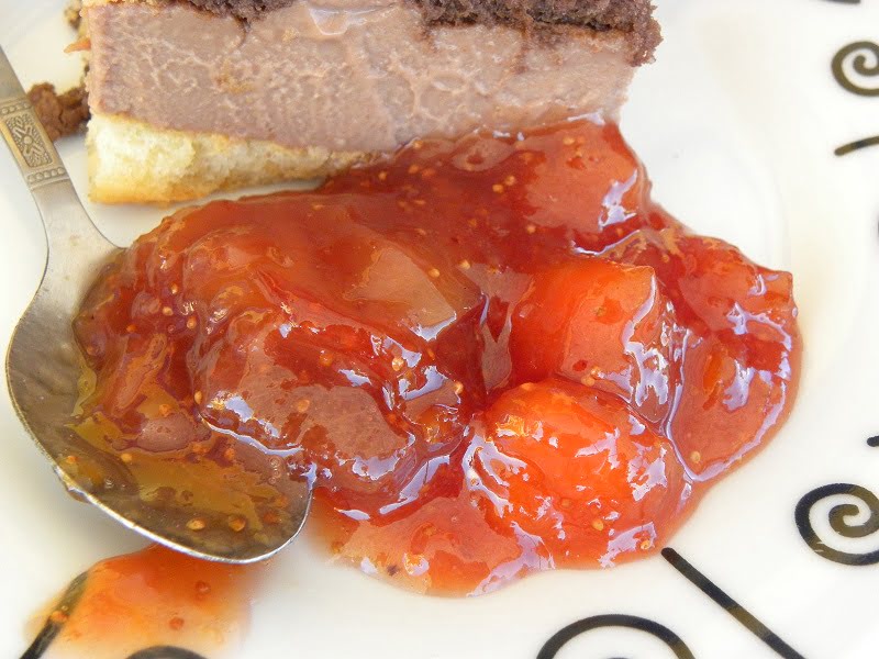 Banana Jam with Figs, Peaches and Grapes