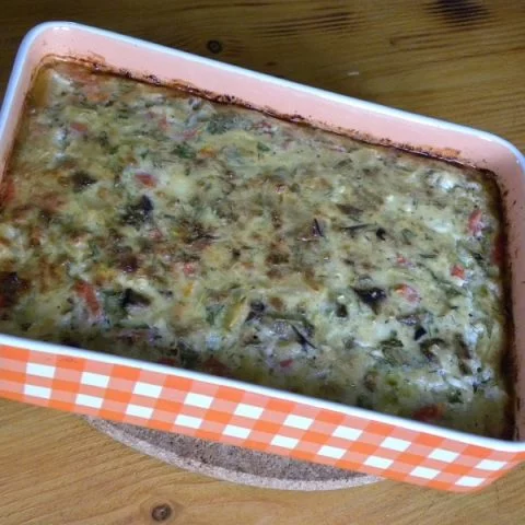 Greek style moussakas frittata image