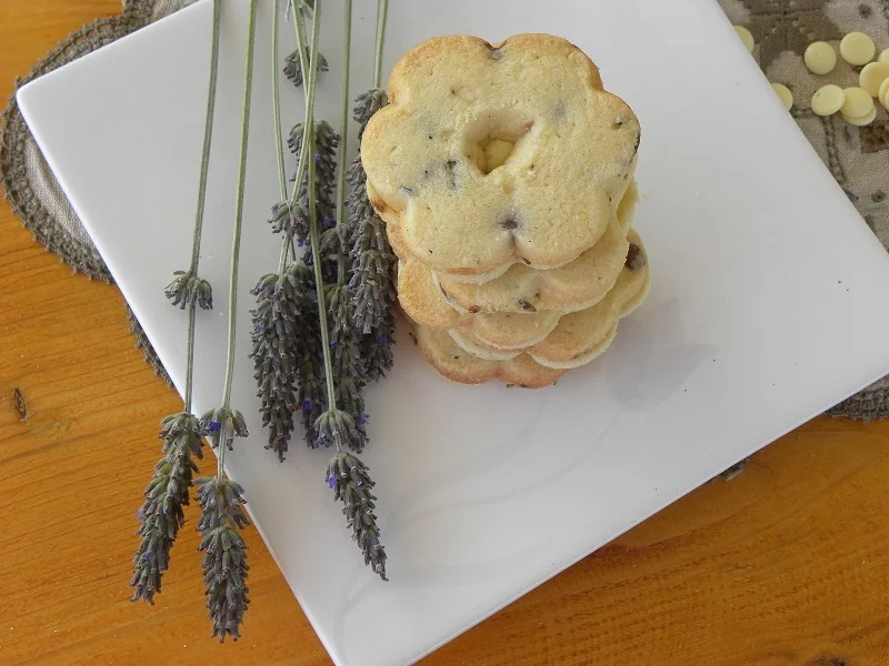 Lemon lavender and mint chocolate chip cookies photo