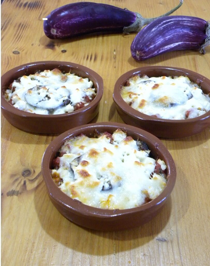 baked eggplants saganaki image