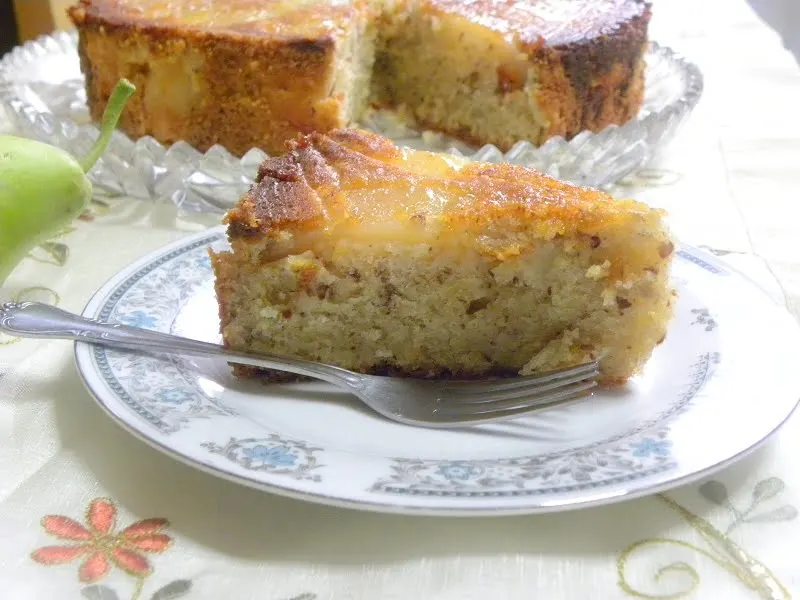 Pear upside down cake image