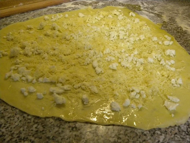 Phyllo with feta and graviera