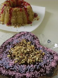 Halvas with strawberry and Chocolate