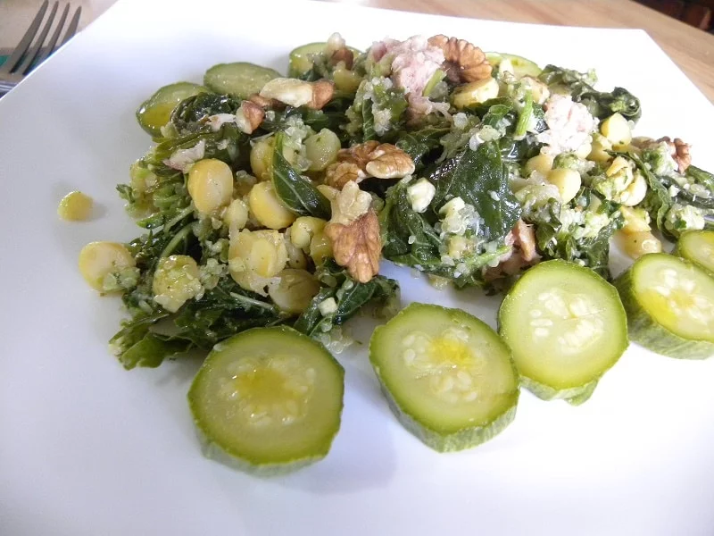Chickpeas and Vlita with Basil Pesto image