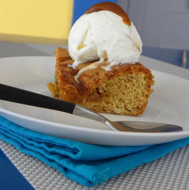 blondies with blue napkin image