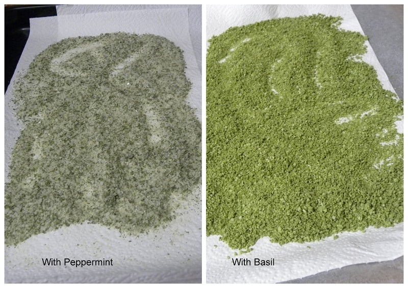 Collage in English Gourmet sea salt with basil image