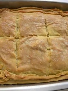 Greek spanakopita spinach pie image