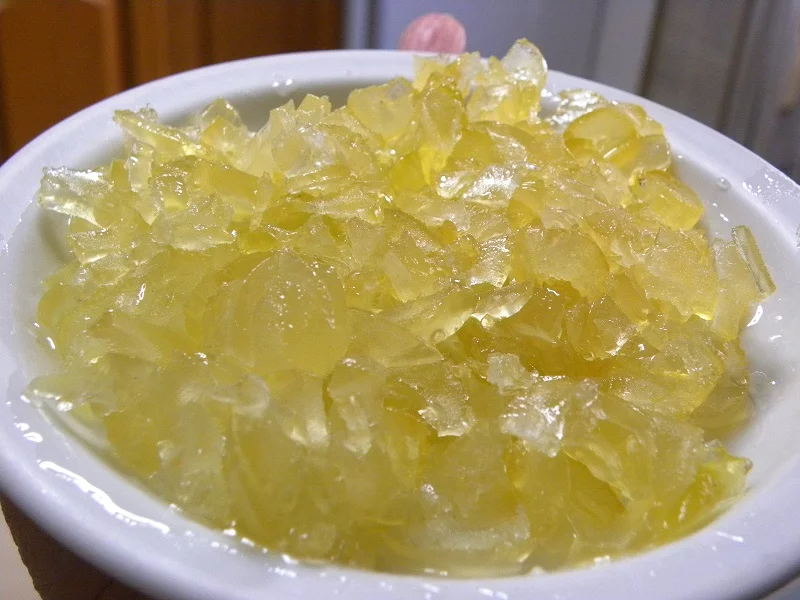 Bergamot fruit preserve cut into thin and small pieces image