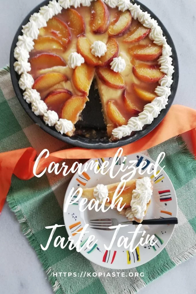 Collage Peach Custard Tarte Tatin photo
