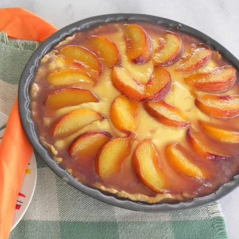 Peach tarte tatin photo