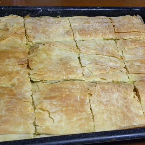Kolokythopita me Spanaki (Butternut Squash Pie with Spinach)