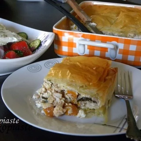 Kotopita tou Kynigou (Cacciatore Pie) with Leftovers