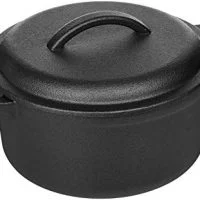AmazonBasics Pre-Seasoned Cast Iron Dutch Oven with Dual Handles - 2-Quart -(KA2QT)