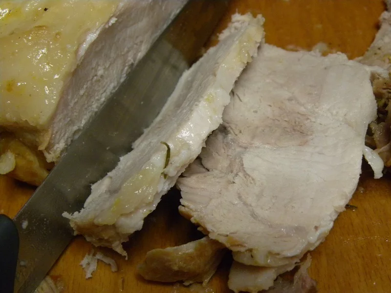 Pork cut in slices image