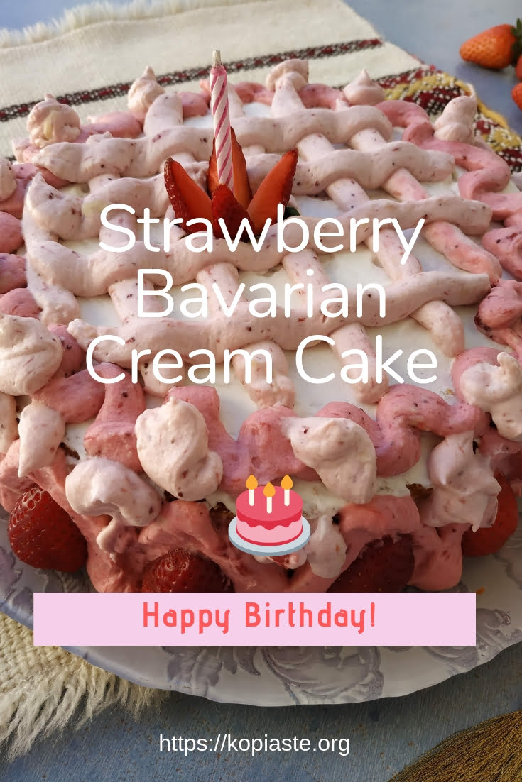 Collage Strawberry Bavarian Cream Cake image