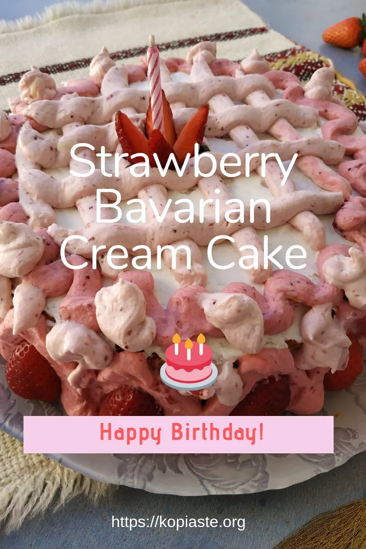 Collage Strawberry Bavarian Cream Cake image