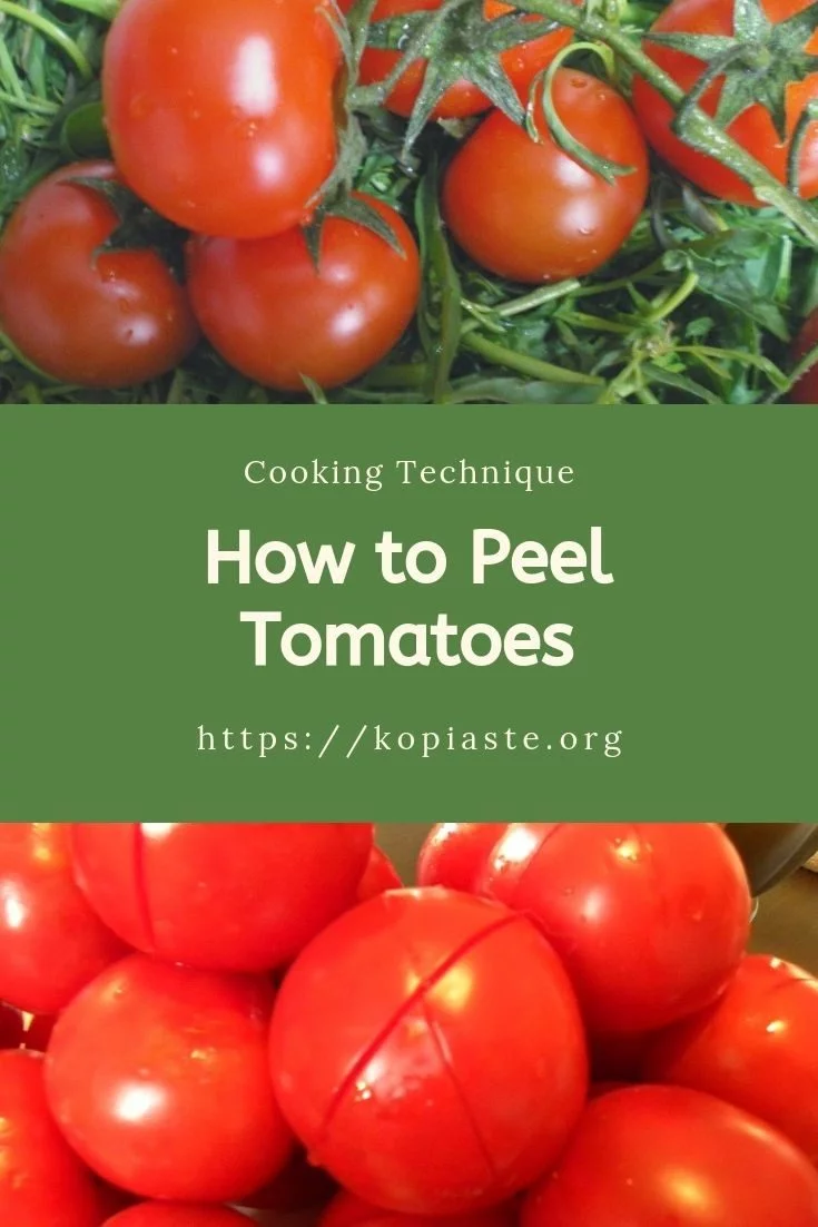 Collage How to Peel tomatoes image