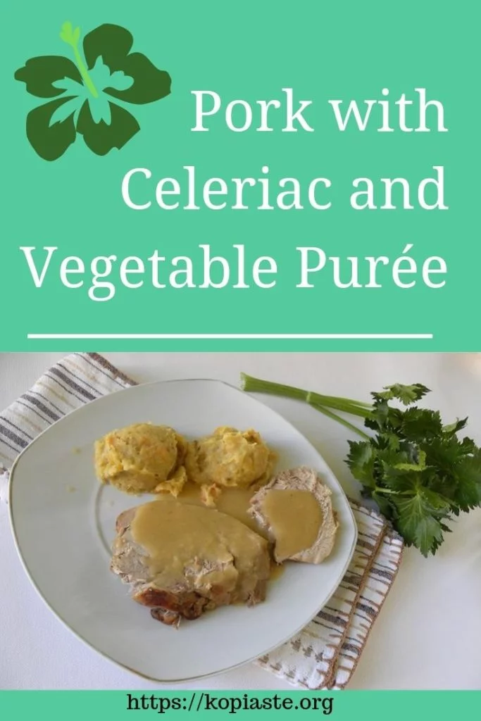 Collage Pork with celery root photo