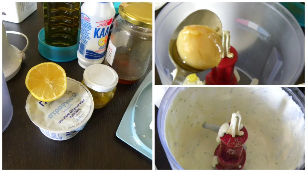 Collage garlic sauce image