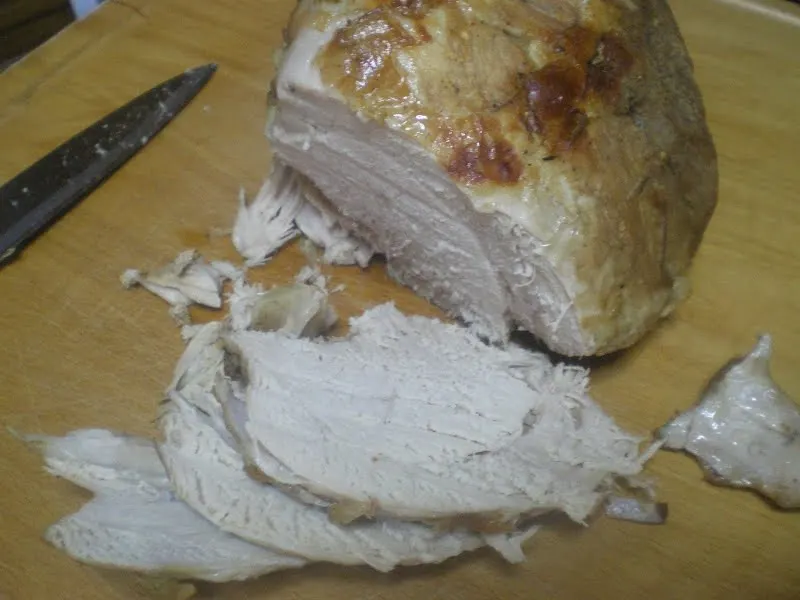 Cutting the meat image
