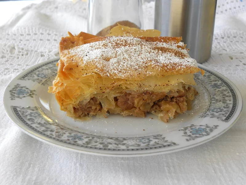 Milopita Bougatsa apple pie image