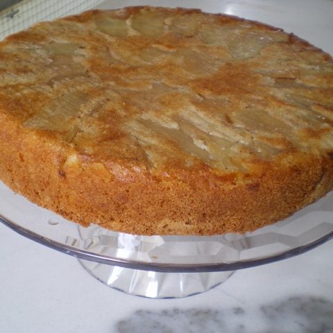 apple cake upside down image