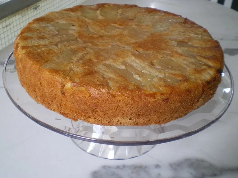 apple cake upside down image