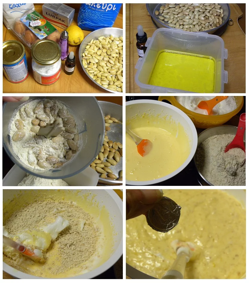 Collage preparing vassilopita picture