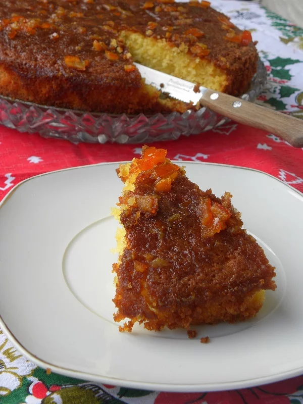 Cake mandarin with mandarin glaze image