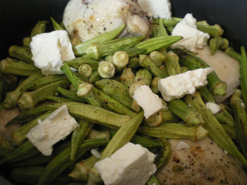 chicken okra and feta image