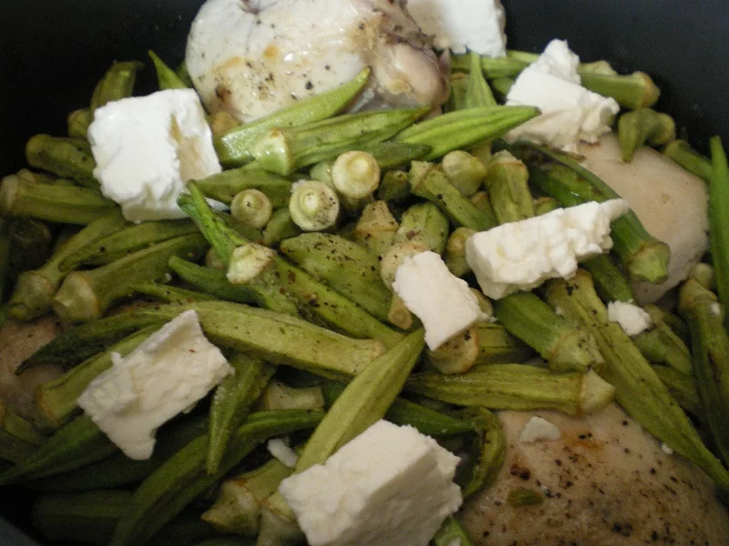 chicken okra and feta image